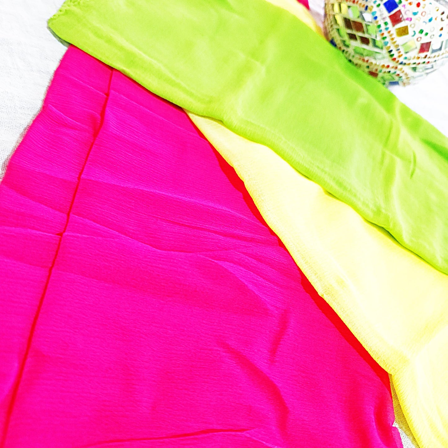 chiffon-duppatta-set-lime-green-light-yellow-and-magenta